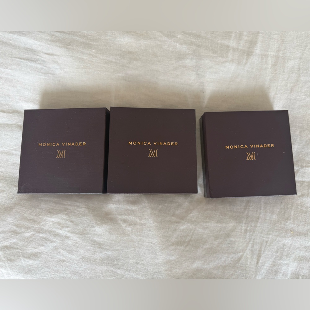 Monica Vinader Elegant Brown Jewelry Boxes